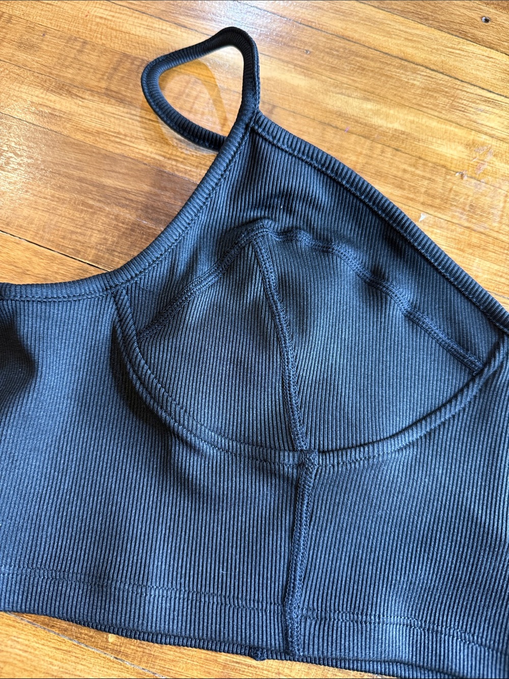 Free People Movement Black Crop Bra Top Sz Sz L (01) - Picture 4 of 5